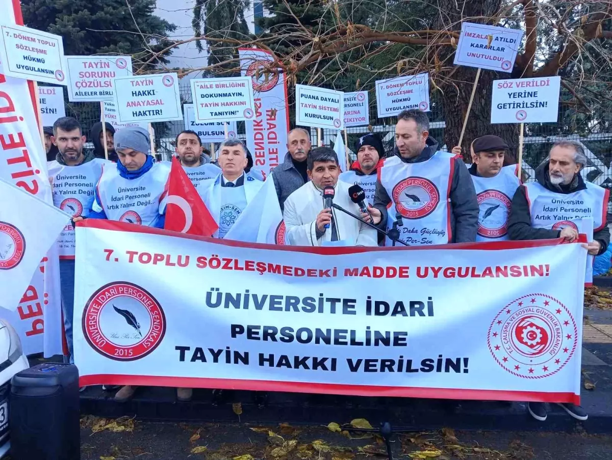 ÜNİPERSEN Tayin Sorunu İçin Eylemde