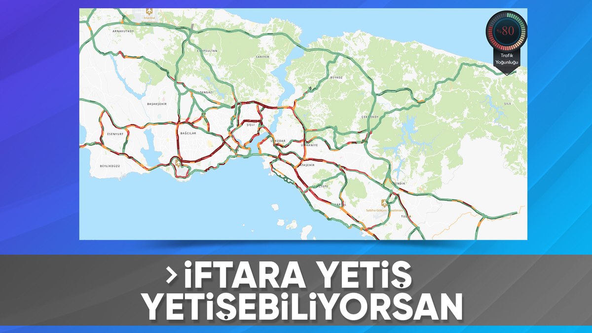 İstanbul’da iftara doğru trafik çilesi